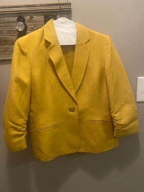 Kasper Women's Yellow Single-Button Blazer